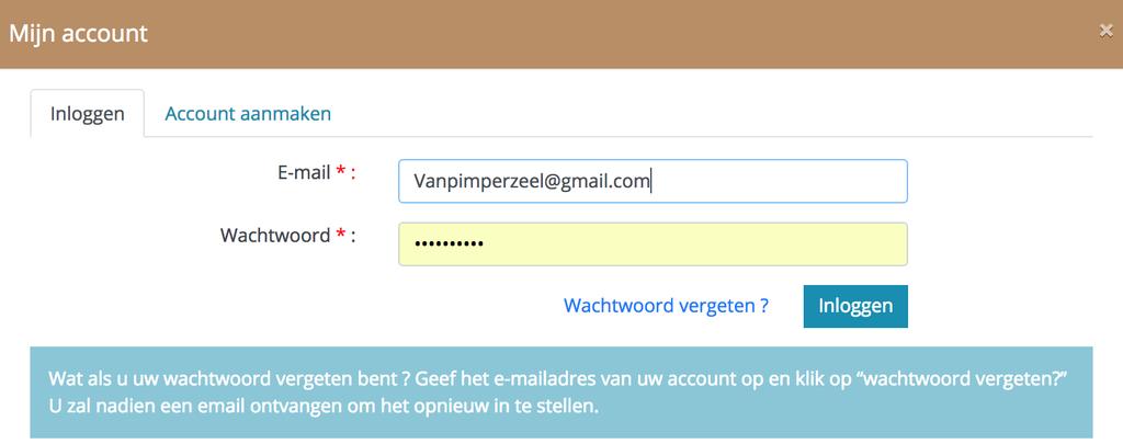 STAP 1: IDENTIFICATIE Vooraleer je je abonnement kan bestellen, dien je eerst in te loggen. Opmerkingen: - Je gebruikersnaam (= e-mailadres!) van de vorige keer blijft geldig.