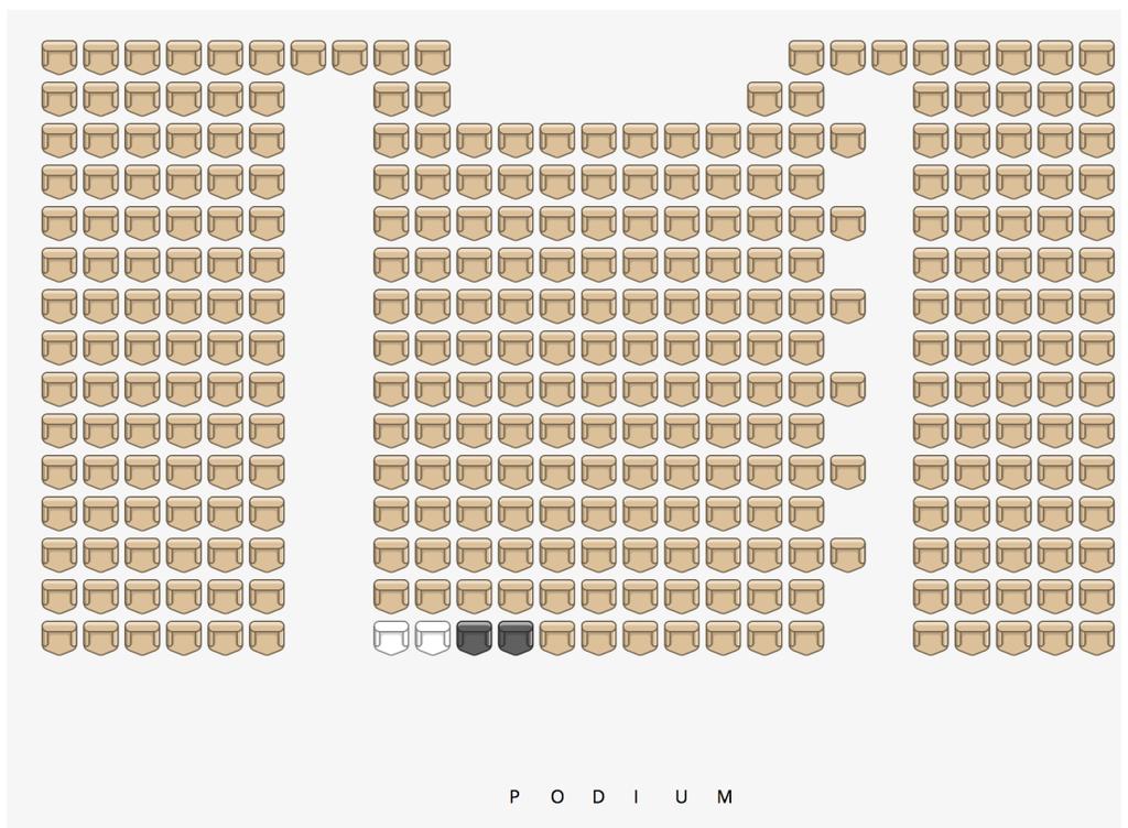 6B: PLAATSEN IN DE ZAAL CHECKEN EN EVENTUEEL WIJZIGEN - Het systeem kiest automatisch de best beschikbare plaatsen voor jou uit.