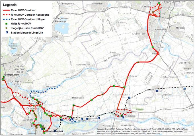 Het is desgewenst toegestaan dat een HOV/R-net Lijn