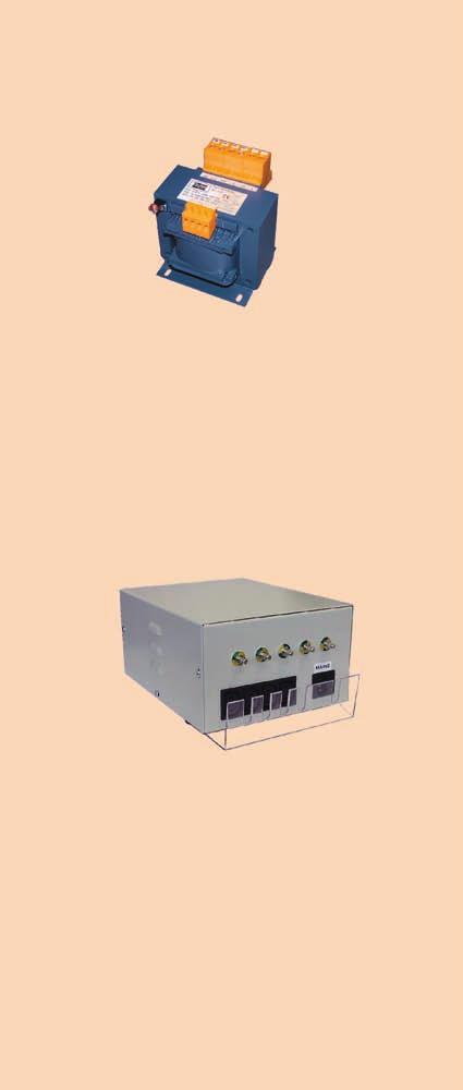 Transformatoren t.b.v. Operatielampen Veiligheids transformatoren, open uitvoering met aansluitklemmen en bevestigingsbeugels. Primair : 230 V +/- 5% - 1 fase, 50 Hz.