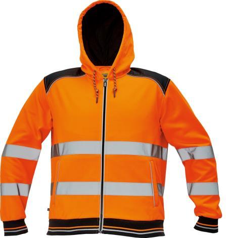 Vest HOODIE KNOXFIELD HI-VIS CERVA Gemaakt van 65% polyester en 35% katoen, french terry. Kwaliteit 300 gr/m². Signalisatievest van polyester/katoen badstof binnenkant.