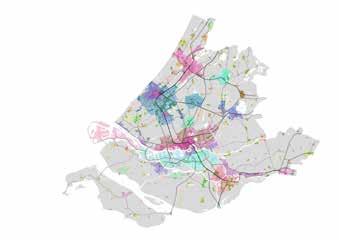 Op basis van dagelijkse verplaatsingen van mensen voor werk en voorzieningen de daily urban systems zijn regio s te identificeren die functioneren als een grote stad.
