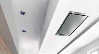 LEDVERLICHTING Voor een minimalistisch design. Bij deze plafondunits kan u externe verlichting (max. 300W) van de plafond of luifel aansluiten en bedienen via dampkap, afstandsbediening of InTouch.