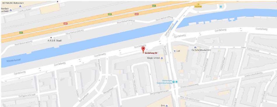 Omschrijving OMGEVING Deze kantoorruimte is gelegen aan de Gordelweg 50 in Rotterdam. Het object is gevestigd in het Liskwartier, een wijk in het noorden van Rotterdam.