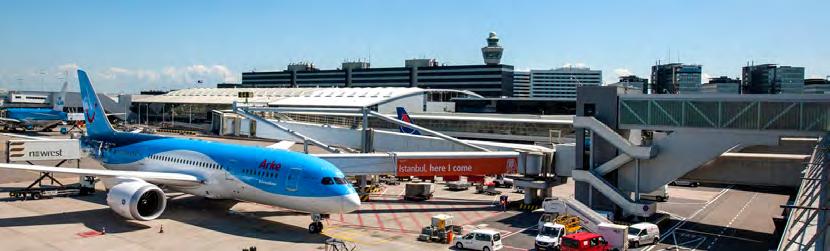 Airline-proces Schiphol Group is eigenaar van de grond van het luchthaventerrein. Schiphol Group legt platformen en landingsbanen aan en bouwt en ontwikkelt vastgoed, wegen en parkeerterreinen.