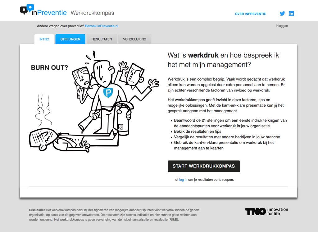 WERKDRUKKOMPAS Voor preventie medewerkers 21 stellingen over signaleren van werkdruk -> 7 belangrijkste knelpunten