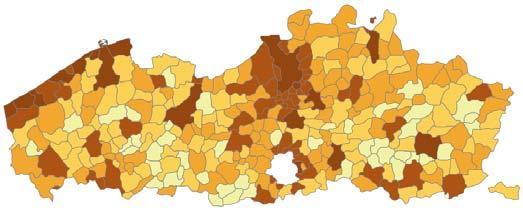 61% kan aangenaam fietsen in zijn gemeente. Maar slechts 1 op 2 inwoners vindt het veilig om te fietsen.