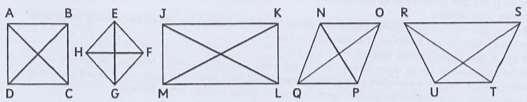 In een vierhoek kun je altijd 2 diagonalen tekenen.