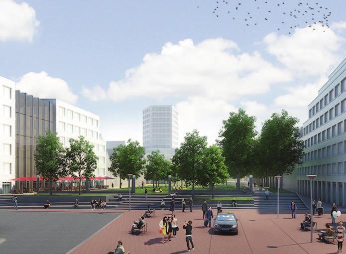 beeld: karres+brands project #13 van leeuwenhoekpark proeftuin microklimaat Bovenop het dak van de nieuwe spoortunnel komt het nieuwe stadspark in het centrum van Delft: het Van Leeuwenhoekpark.