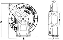 Reeltek serie Sterke haspel met stalen basis en polypropyleen trommel. De haspel is licht in gewicht. Zeer goede prijs/kwaliteit verhouding. Geschikt voor doorvoer van water, lucht en olie.