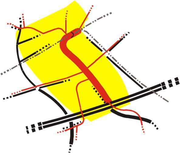Verkeerscirculatie stadskern Voor de bereikbaarheid van de stadskern wordt aangeknoopt bij het mobiliteitsplan door de realisatie van een oost- en westkam als voorwaarde tot een autoluwe stadskern.
