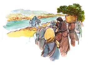 Maar de Heere Zelf weet het wel! Hij vertelt Zijn plan aan Jozua. De priesters moeten de ark vastpakken en hoog optillen. Daarna moeten ze naar de Jordaan lopen.