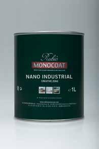 60 VOORBEHANDELING (OPTIONEEL) Voor de realisatie van gepersonaliseerde effecten op industriële lijnen, heeft Rubio Monocoat de industriële voorkleuring RMC Nano Industrial ontwikkeld.