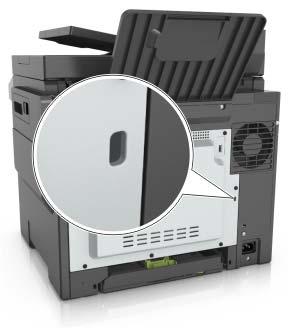 Printer beveiligen 200 Printer beveiligen De vergrendelingsfunctie gebruiken De printer heeft een vergrendelingsfunctie.