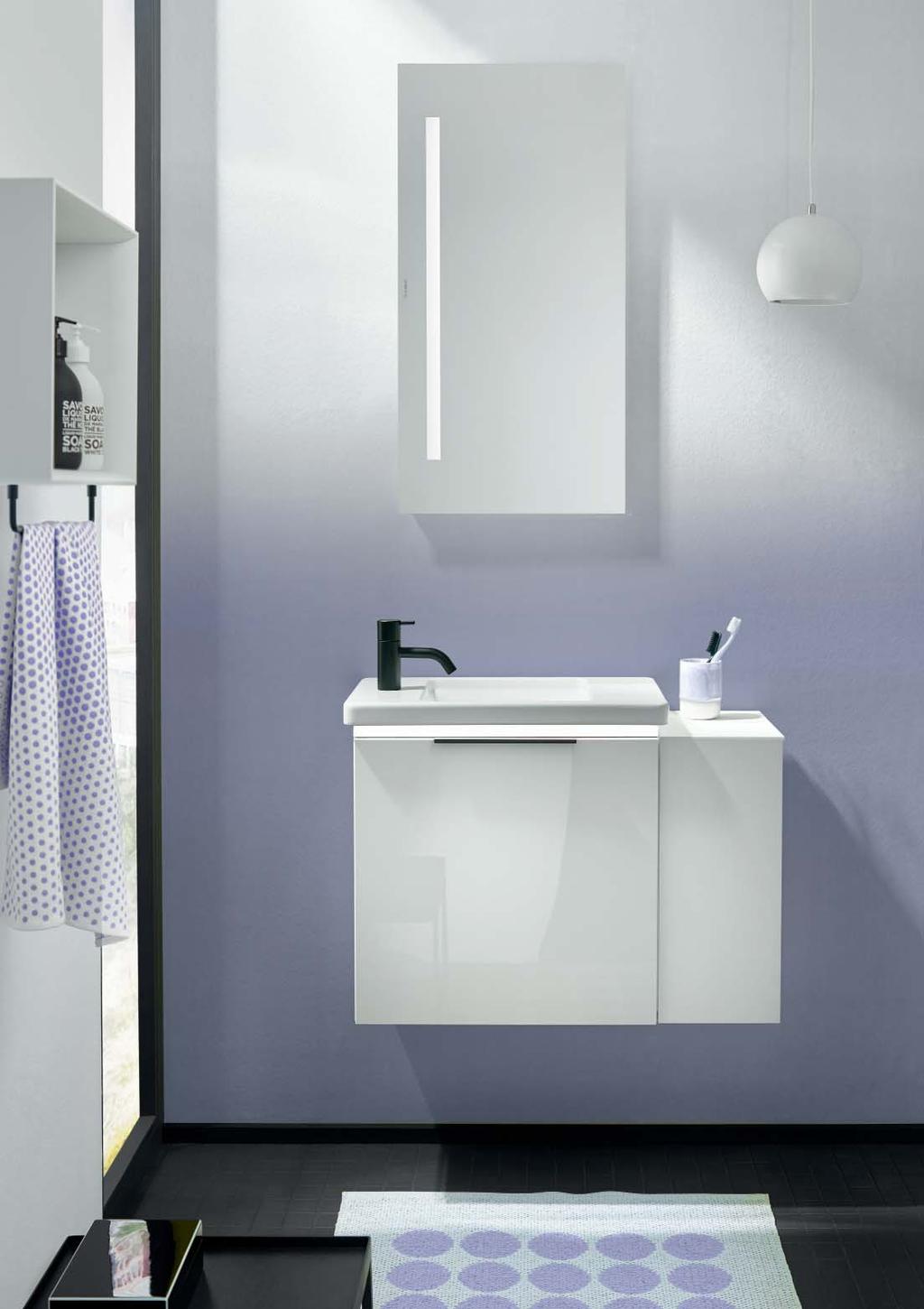 NEW MIROIR AVEC ÉCLAIRAGE LED PLAN DE TOILETTE EN CÉRAMIQUE AVEC MEUBLE SOUS-VASQUE ET ÉCLAIRAGE LED