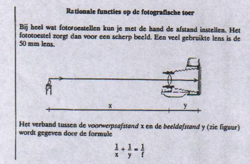 7 Toepssing Wt wordt de lenzenwet met cm? Bepl een unctievoorschrit die de beeldstnd y uitdrukt in unctie vn Welke soort unctie verkrijg je?