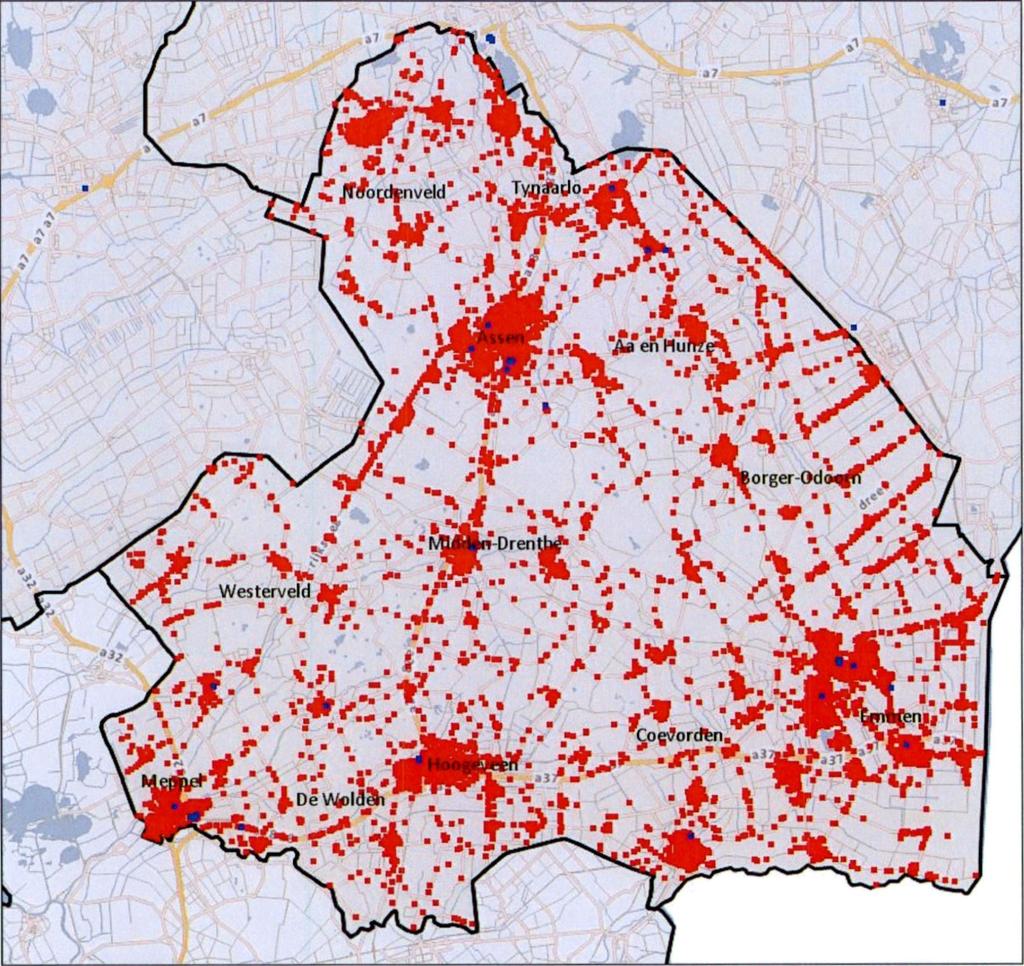 Aanriitiiden gemeente Coevorden De capaciteit van ambulances in Drenthe is verdeeld over deze regio.