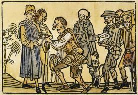 Domein Standenmaatschappij Opkomst handel 1062 Afbeelding uit een Middeleeuwse kroniek.