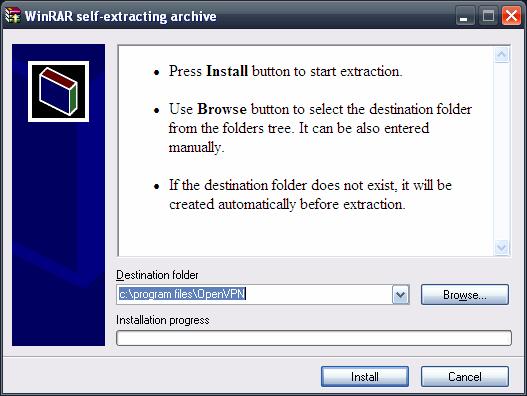 Installatie van een 2 e /3 e /. OpenVPN Client in Windows XP / Vista. Start op uw thuiscomputer het nieuwe overgezette bestand op: openvpnxxxxxxx.exe. (figuur 17).
