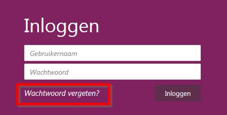 3.3 Wachtwoord vergeten? Bent u uw wachtwoord vergeten? Via het inlogscherm kunt u regelen dat u alsnog kunt inloggen.