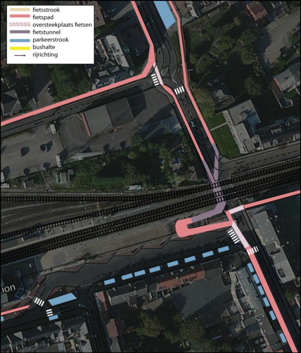 d. Kruispunt Leenhofstraat-Turnhoutsebaan-Keirlandse Zillen Hier loopt de circulatielus van de Leenhofstraat, over een stukje Turnhoutsebaan, naar de Keirlandse Zillen.