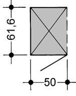 6) Aanbouwelementen met 1 tussenzijde (2 cm dik) Element 1-drs., links of rechts, 40 cm breed A.u.b. de greepuitvoering vermelden!