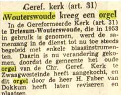 Dat Spiering-orgel was afkomstig uit Zwaagwesteinde (nu De Westereen geheten).