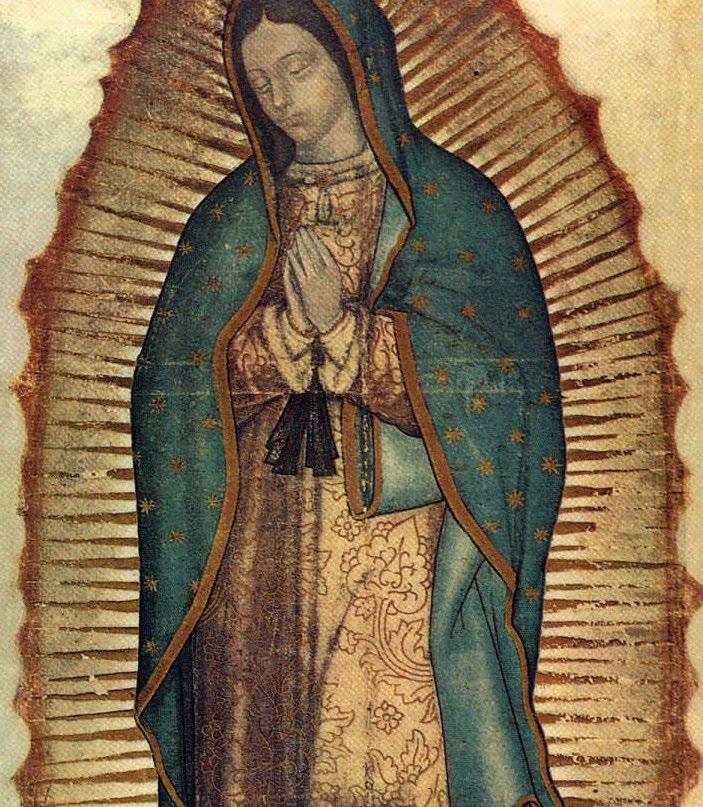 Daarop liet Maria in de winter (12 december) bloemen bloeien, en beeldde zichzelf op miraculeuze wijze af op de mantel van Juan.