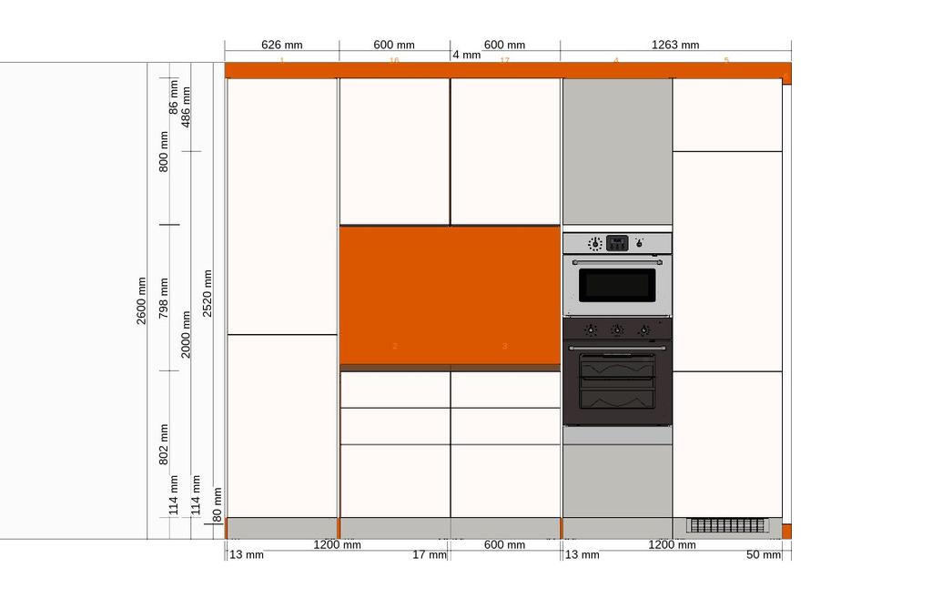 Keuken jan 2017 met houten blad Oostelijke/zuidelijke muur 0000 9809 9843