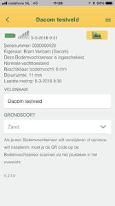 dacom.nl) kun je gedetailleerde informatie zien. Met het symbool in de linkerbovenhoek kun je de lijst verversen.