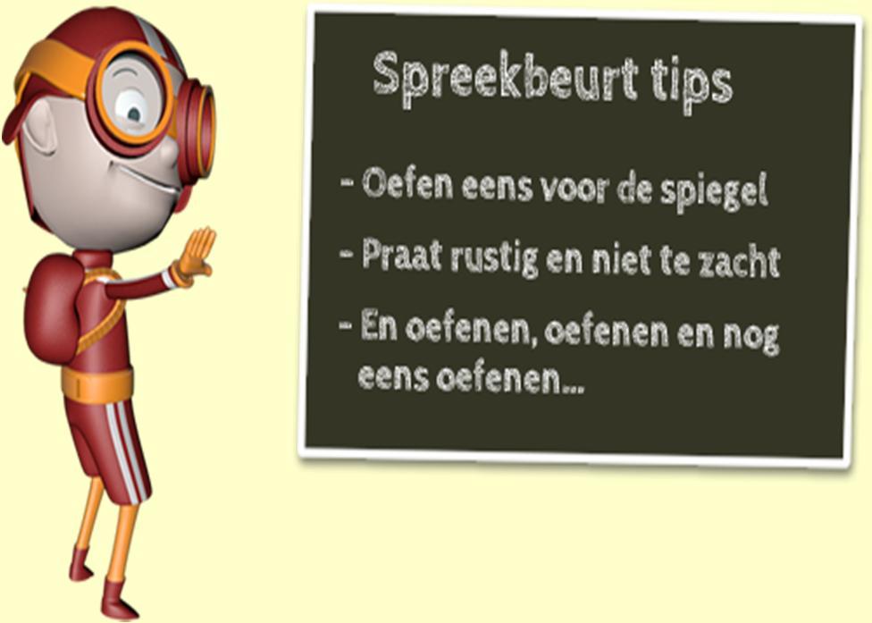 Pagina 5 van 6 Spreekbeurten Na de voorjaarsvakantie gaan we van start met de spreekbeurten. Alle kinderen hebben een voorbereidingsblad gekregen met tips om de spreekbeurt goed voor te bereiden.