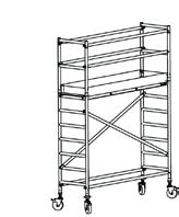 NL 6. Monteer de kantplanken. Zie II.IX. Doorbouwen met 7 sports opbouwframes naar platformhoogte 4.2 meter. EN 1004-3-8/8-XXXD Voor 2,2 meter platformhoogte is de rolsteiger nu gereed voor gebruik.