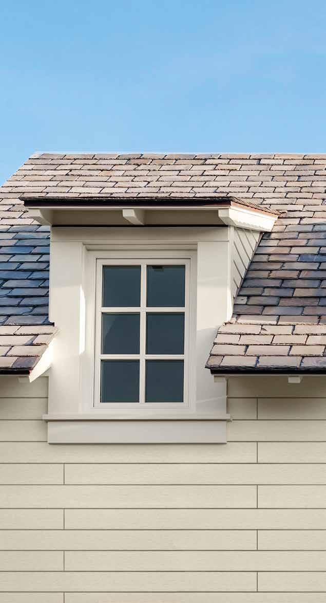 Enkele siding 167 mm Durasid Easyfix: Gevelpanelen met een grove houtnerfstructuur die voorzien