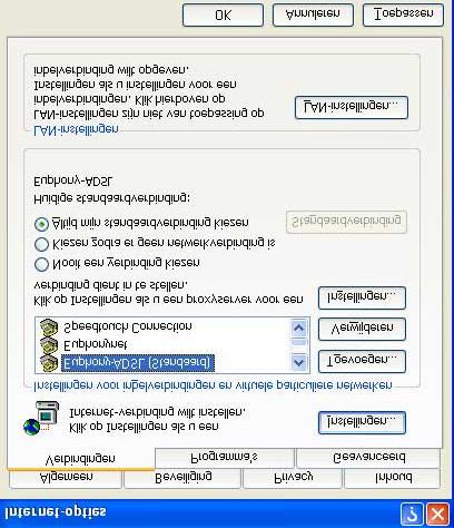 Zo zal ieder programma dat gebruik wenst te maken van het internet nu automatisch uw Euphony-ADSL-verbinding starten. 2.