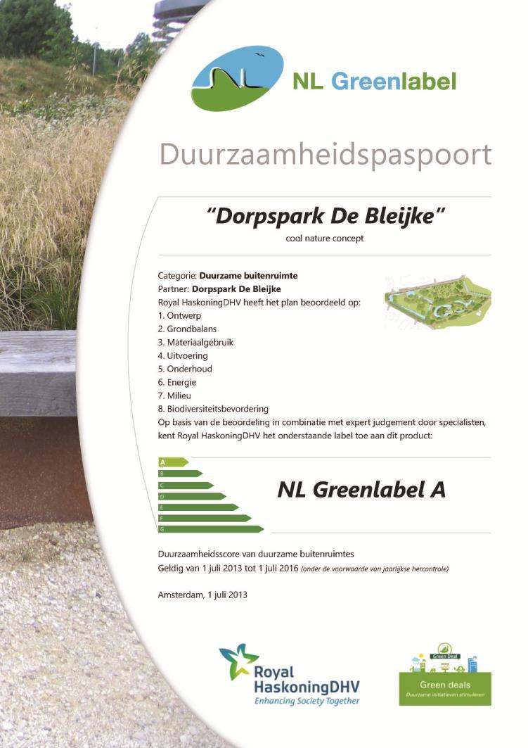 NL Greenlabel Paspoort van het gebied
