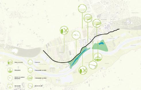 KA 2 - DE BREDE GREBBEDIJK - BOUWSTENEN WATERVEILIGHEID NATUUR RECREATIE, CULTUUR & LANDSCHAP De Grebbedijk wordt vooral in grond verstevigd en zal waar Er wordt een nieuwe nevengeul gemaakt in de