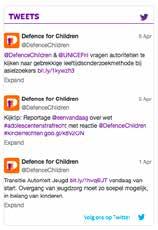 Defence for Children beheert ook de website van het Kinderrechtencollectief www.kinderrechten.nl en die van het Kinderrechtenhuis www.kinderrechtenhuis.