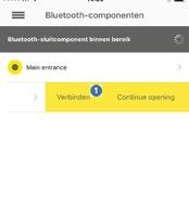 Via NFC: Via Bluetooth: start de AirKey-app op en klik op het symbool Met component verbinden. Houd de smartphone bij de sluitcomponent in de uitlevermodus.