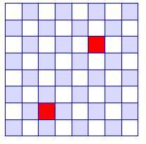 Beschouw daarvoor het 8 8 schaakbord in figuur 8(a), waarvan twee overstaande hoekpunten weggehaald zijn.
