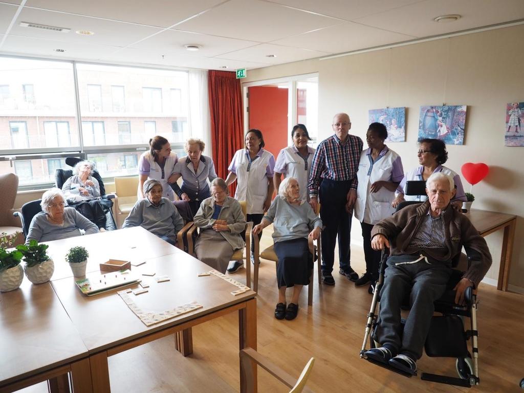 Het is de 4 e etage van het gebouw Juliana van het verpleeghuis Zonnehuisgroep Amstelland in Amstelveen.