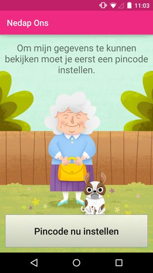 Pincode in de app Zodra de app gekoppeld is zal deze je vragen om een pincode in te stellen. Dit is nodig om de gevoelige informatie van je cliënten te beschermen.