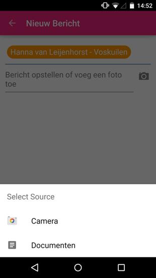 Bron selecteren Afhankelijk van je toestel kan je de keuze krijgen om de bron voor de foto te selecteren.