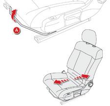 Ergonomie en comfort Voorstoelen Voer het verstellen van de bestuurdersstoel uit veiligheidsoverwegingen uitsluitend uit bij