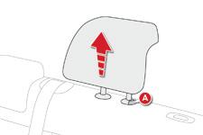 Let erop dat bij het terugplaatsen van de rugleuning van de achterbank de veiligheidsgordels niet klem komen te zitten en de rode markering (ter hoogte van de knoppen 1) niet meer zichtbaar is.