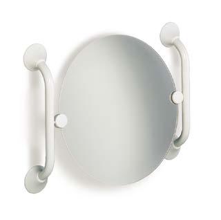 60 x 40 cm 505 400 92 Bedieningshendel voor kantelspiegel Handle for tilting mirror voor eenvoudige bediening van de kantelspiegel Planchet Shelf kunststof planchet inclusief rvs