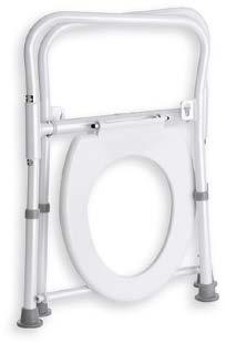 rugleuning Foldable toilet frame with back support