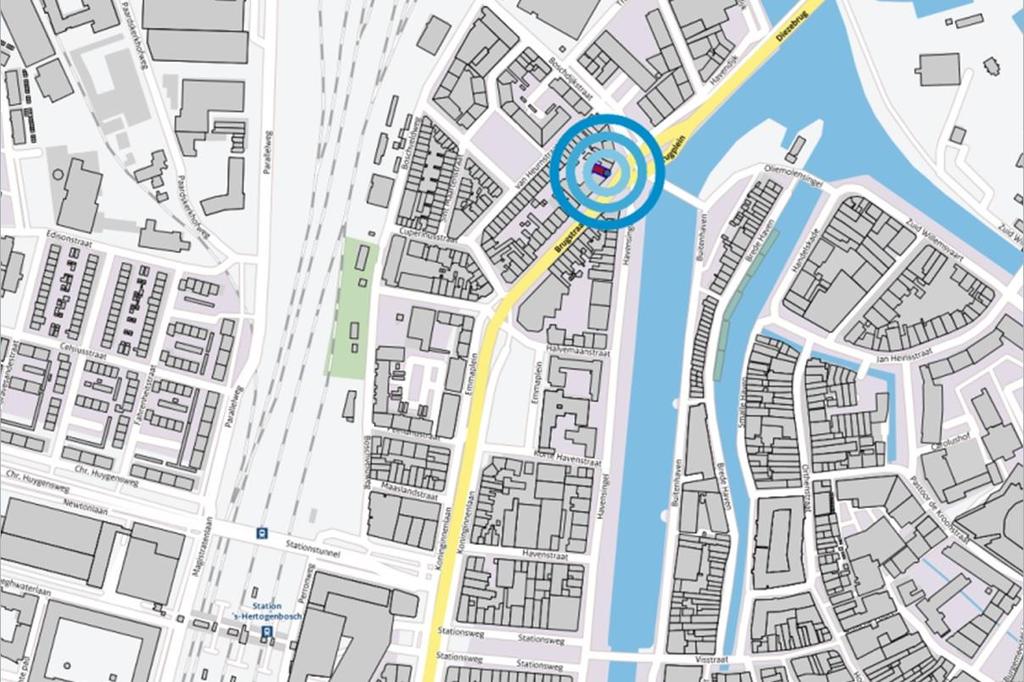 BEREIKBAARHEID Het object is gelegen aan de stadsader van s-hertogenbosch, waardoor de snelwegen (Amsterdam- s-hertogenbosch-eindhoven) A59 (Breda-