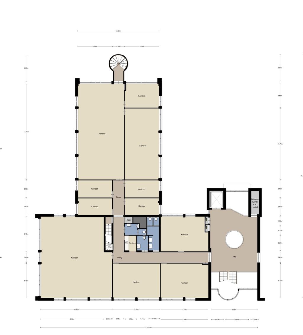 Tekening tweede verdieping 144 m² verhuurd te huur verhuurd verhuurd verhuurd Aan deze