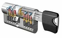 cilinderkern, tegen corrosie beschermd met niet-toxische stoffen, ergonomisch vormgegeven sleutel van nieuwzilver.