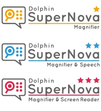 Computeraanpassing Vergroting met of zonder spraak en schermuitleesprogramma's SuperNova Magnifier Dolphin Vergroting zonder spraakondersteuning SuperNova Magnifier